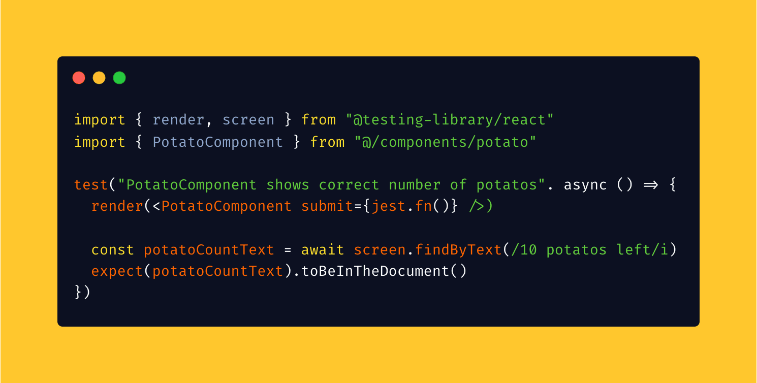 Short discussion of frontend tests